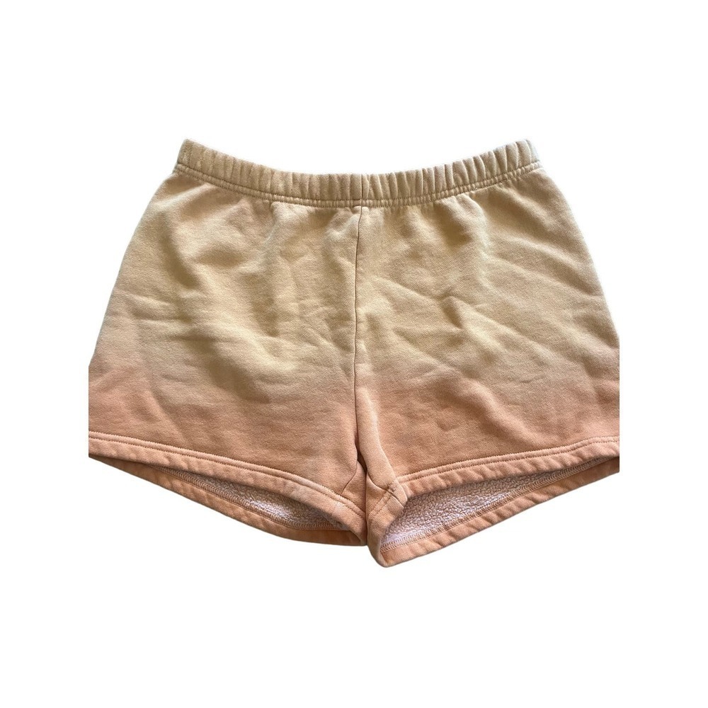 Aritzia Tna Cozy Fleece Shorts Size Small Ombré Orange - Picture 2 of 7
